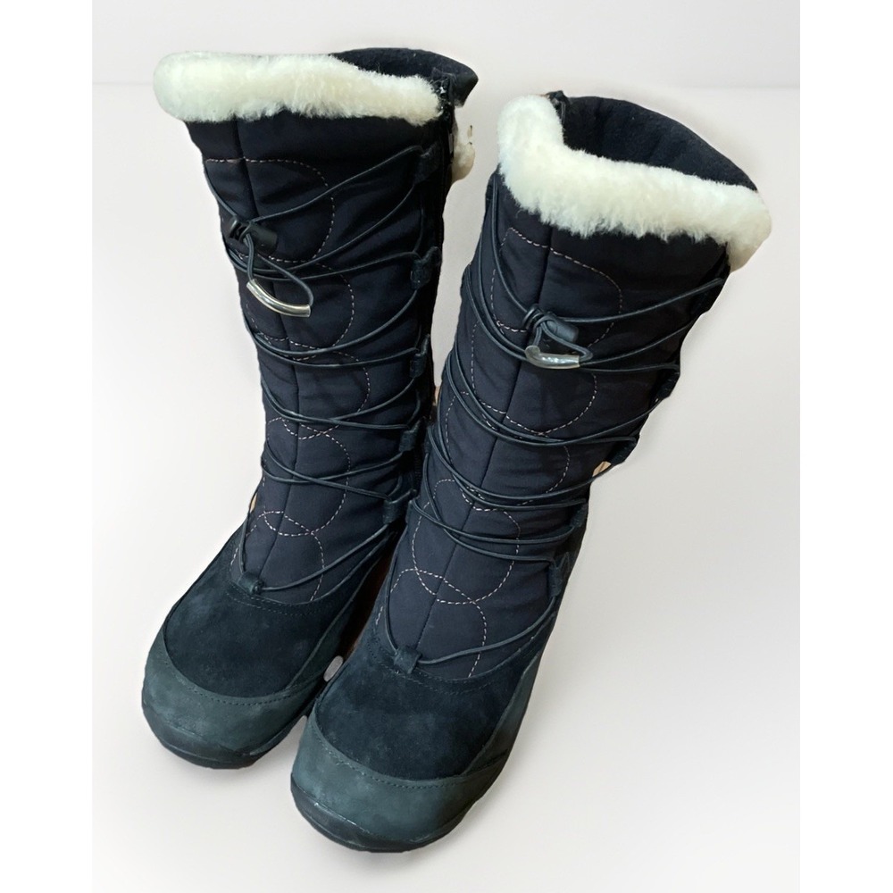 Merrell Encore Apex Black Opti-warm Mid Calf Snow Boots Womens Sz 8.5